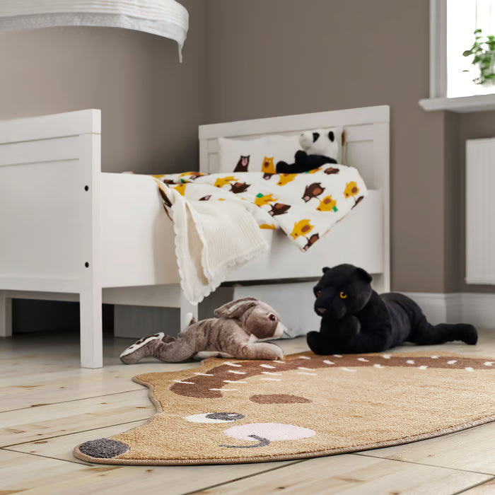 IKEA BRUMMIG Rug, hedgehog shaped/brown, 94x150 cm (3 ' 1 "x4 ' 11 ")