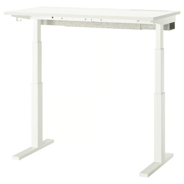 IKEA MITTZON Desk sit/stand, electric white, 120x60 cm (47 1/4x23 5/8 ")