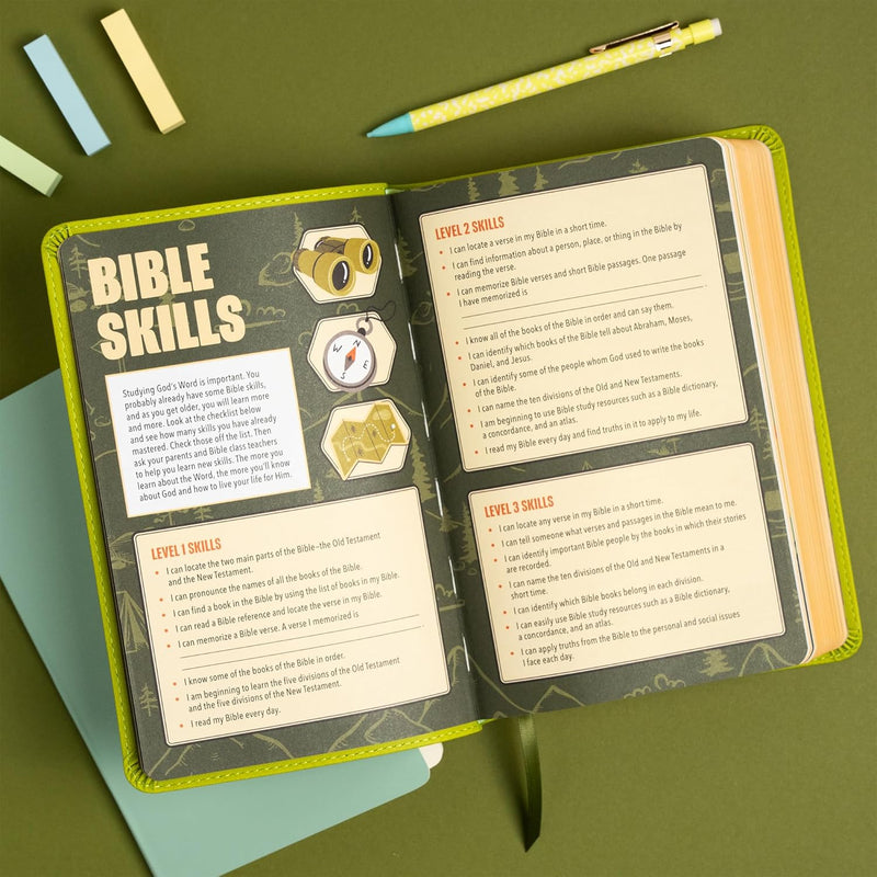 KJV-Kinderbibel, Green Leathertouch von Holman Bible Publishers