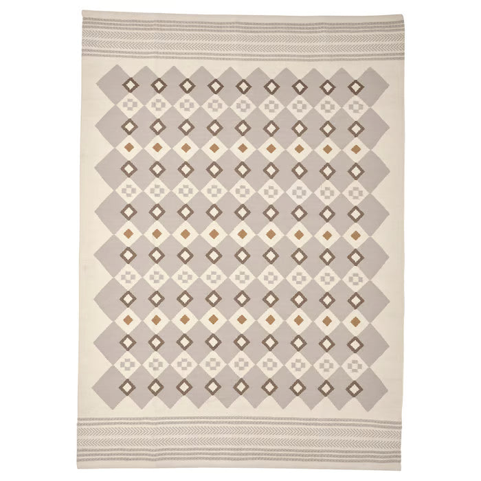 IKEA VÄGNÄT Rug, flatwoven, off-white grey/handmade, 170x240 cm (5 ' 7 "x7 ' 10 ")
