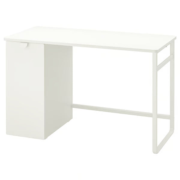 IKEA LARANDE Desk with pull-out storage unit, white, 120x58 cm (47 1/4x22 7/8 ")