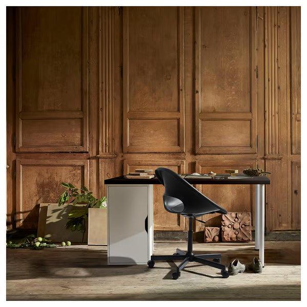 IKEA LAGKAPTEN / ALEX Desk, black-brown/white, 120x60 cm (47 1/4x23 5/8 ")