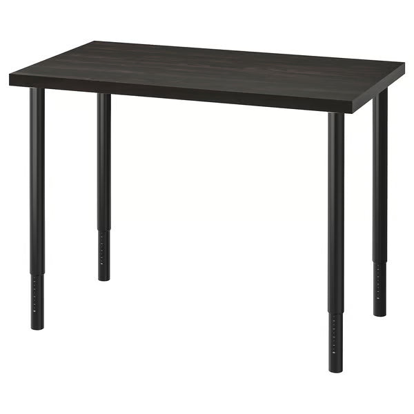 IKEA LINNMON / OLOV Desk, black-brown, 100x60 cm (39 3/8x23 5/8 ")