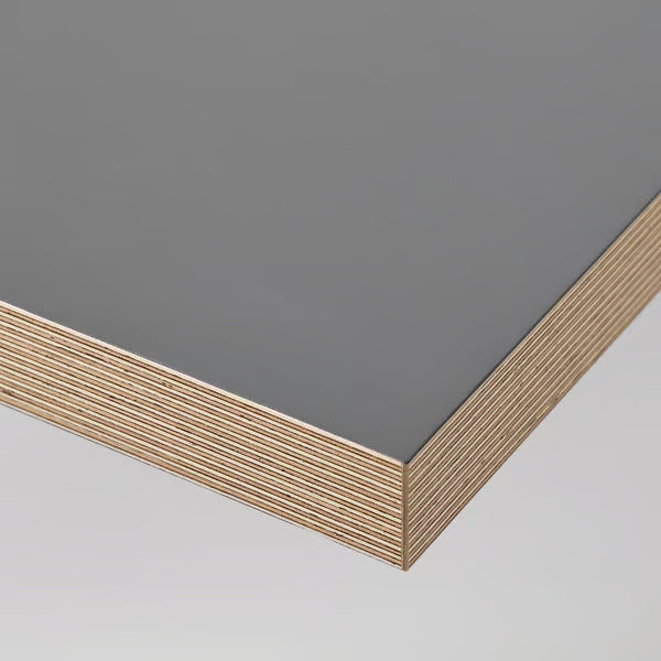 IKEA LAGKAPTEN Table top, dark grey/wood effect, 120x60 cm (47 1/4x23 5/8 ")