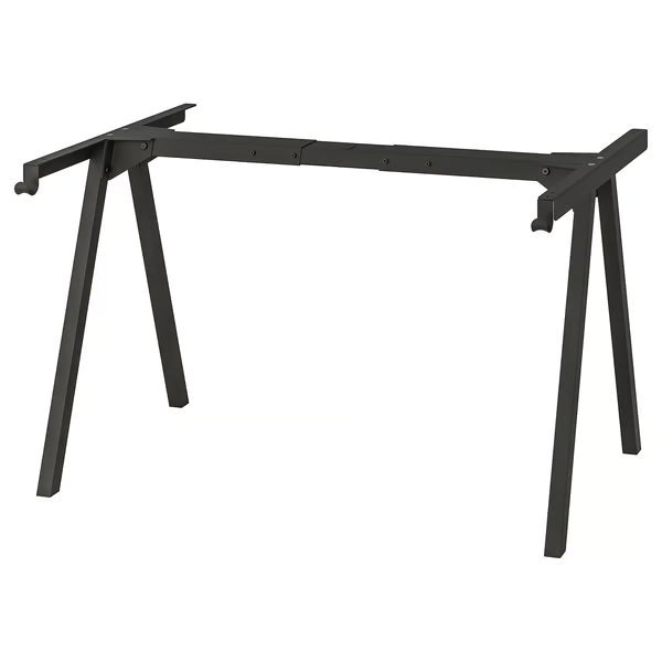 IKEA TROTTEN Underframe for table top, anthracite, 140/160 cm (55 1/8/63 ")