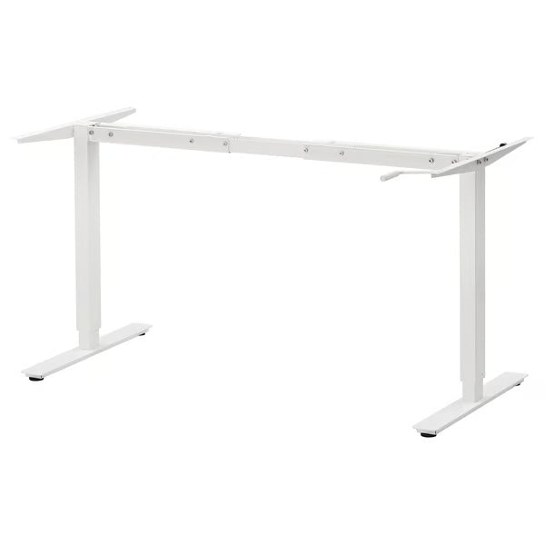 IKEA TROTTEN Underframe sit/stand f table top, white, 120/160 cm (47 1/4/63 ")