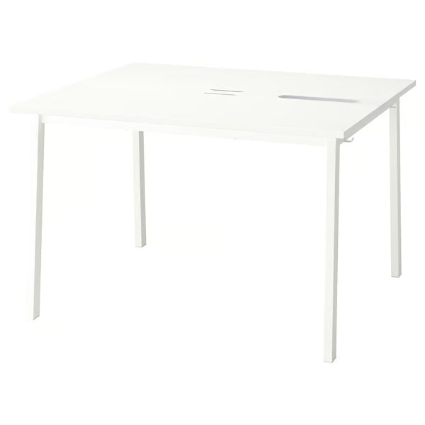 IKEA MITTZON Conference table, white, 120x108x75 cm (47 1/4x42 1/2x29 1/2 ")