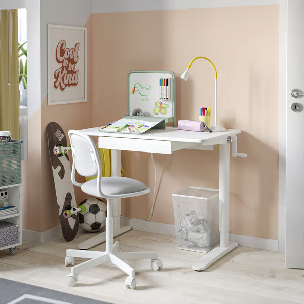 IKEA RELATERA Desk combination sit/stand, white/light grey-green, 90x60 cm (35 3/8x23 5/8 ")