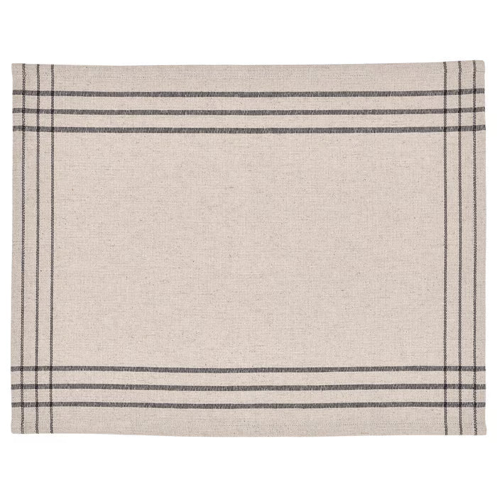 IKEA VARARV Place mat, dark grey/natural, 35x45 cm (13 ¾x17 ¾ ")