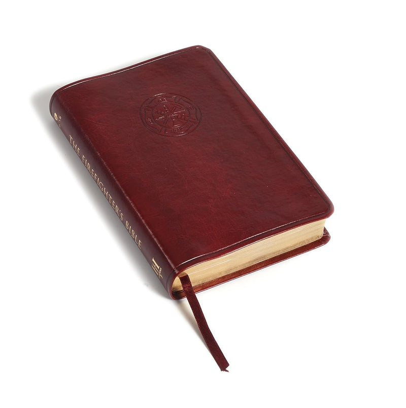 HCSB Firefighter's Bible, Red Leather Touch by Holman Bible Staff