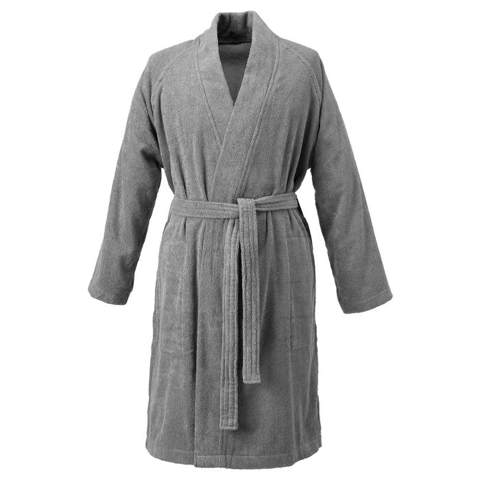 IKEA ROCKAN Bath robe, grey, L/XL