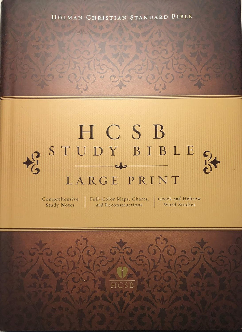 HCSB Large Print Study Bible, Hardcover by Holman Bible Staff