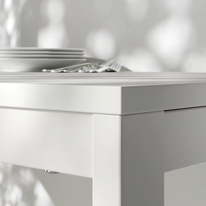 IKEA VIHALS Table and 6 chairs, white/white pine, 120/180x74 cm (47 1/4/70 7/8x29 1/8 ")