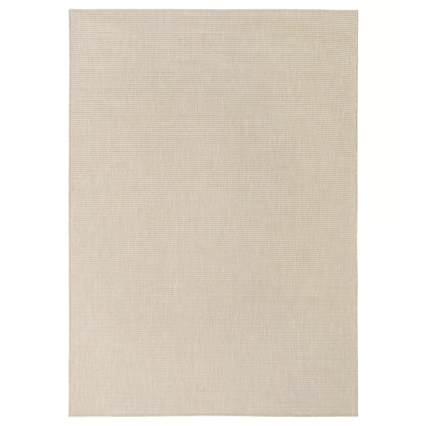 IKEA LUFTFARTYG Rug flatwoven, in/outdoor, beige/stripe, 200x300 cm (6 ' 7 "x9 ' 10 ")