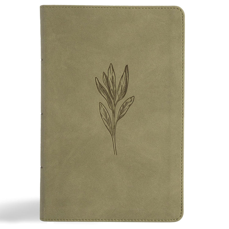 NASB Large Print Personal Size Reference Bible, Sage SuedeSoft LeatherTouch, Indexed by Holman Bible Publishers