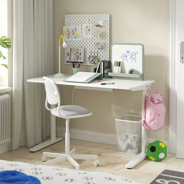 IKEA RELATERA Desk combination, white/light grey-green, 117x60 cm (46 1/8x23 5/8 ")