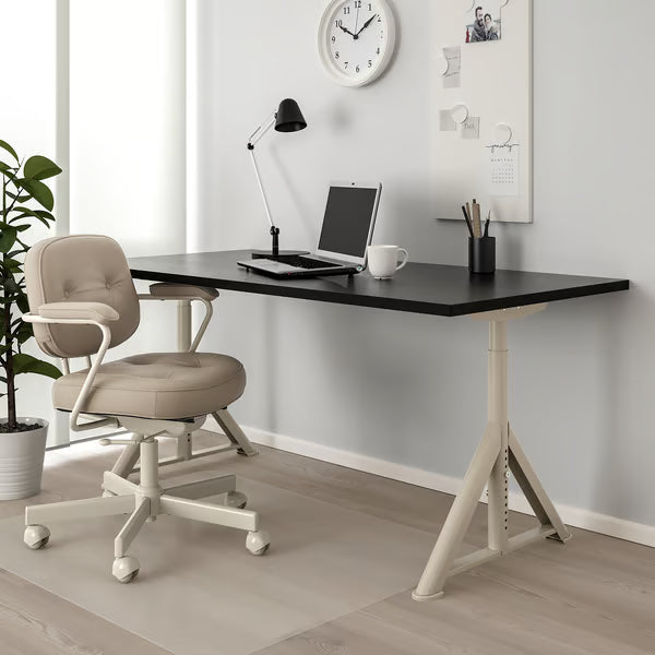 IKEA IDASEN Desk, brown/dark grey, 160x80 cm (63x31 1/2 ")