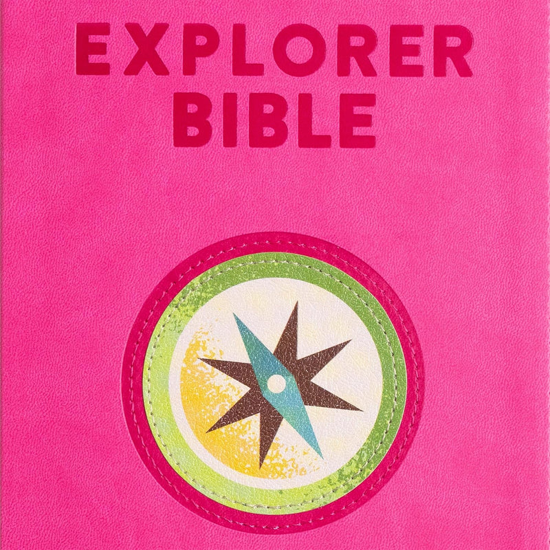 KJV Explorer Bible for Kids, Bubble Gum LeatherTouch by Holman Bible Publishers