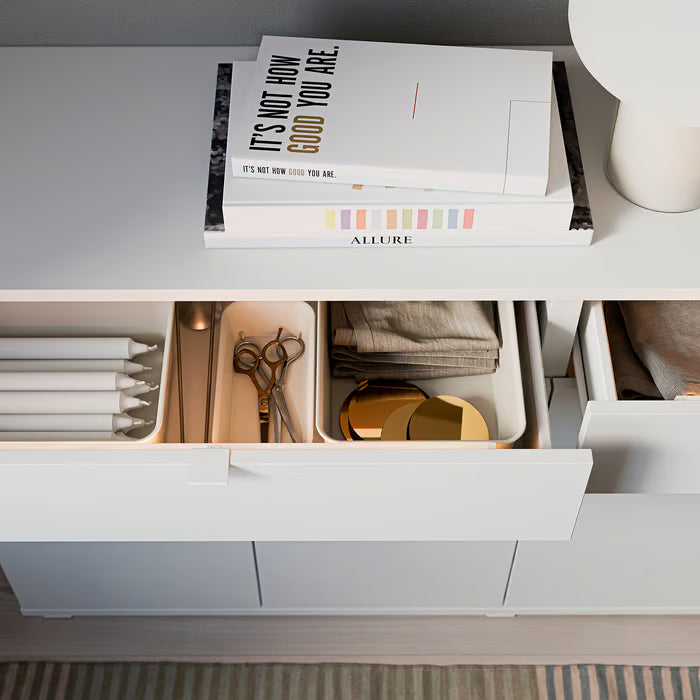 IKEA VIHALS Sideboard, white, 140x37x75 cm (55 1/8x14 5/8x29 1/2 ")