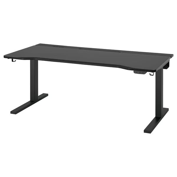 IKEA UTMANING Gaming desk sit/stand, electric/black, 160x80 cm (63x31 1/2 ")