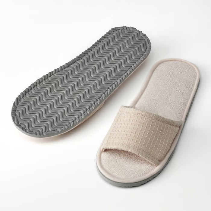 IKEA SKOVELSJÖN Slippers, beige, L/XL