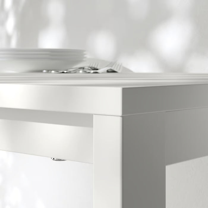 IKEA VIHALS Table, white/white, 125x74 cm (49 1/4x29 1/8 ")