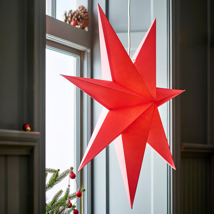 IKEA STRALA Lamp shade, red, 70 cm (28 ")