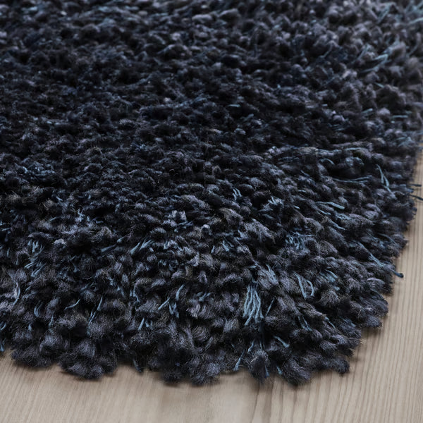 IKEA VOLLERSLEV Rug, high pile, dark blue, 160x230 cm (5 ' 3 "x7 ' 7 ")