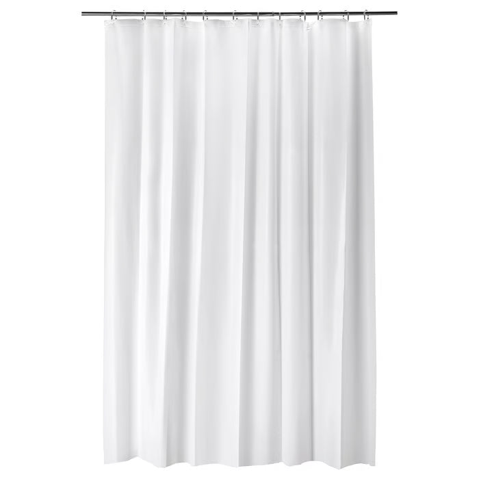 IKEA BJÄRSEN Shower curtain, white, 180x200 cm (71x79 ")