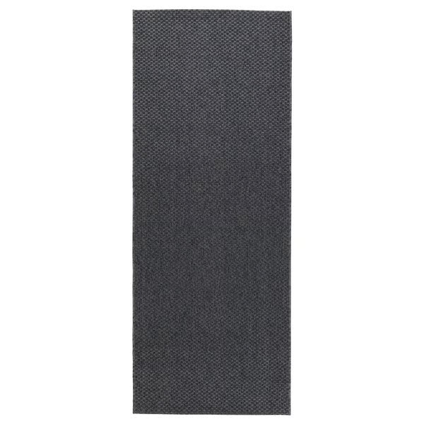 IKEA MORUM Rug flatwoven, in/outdoor, dark grey, 80x200 cm (2 ' 7 "x6 ' 7 ")