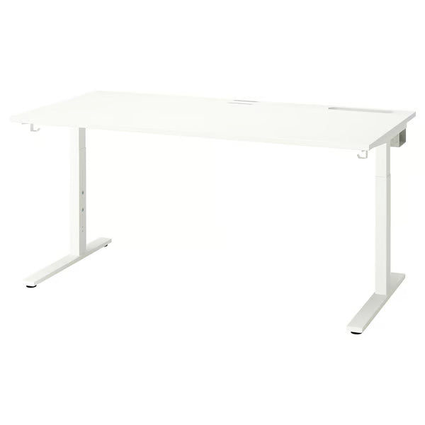IKEA MITTZON Desk, white, 160x80 cm (63x31 1/2 ")
