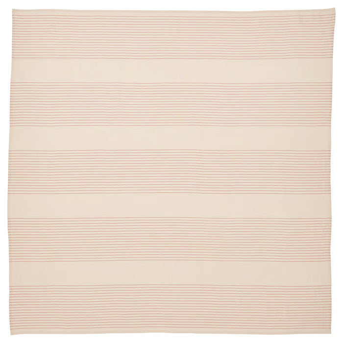 IKEA VIPPSTARR Tablecloth, stripe pattern red/natural, 150x150 cm (59x59 ")