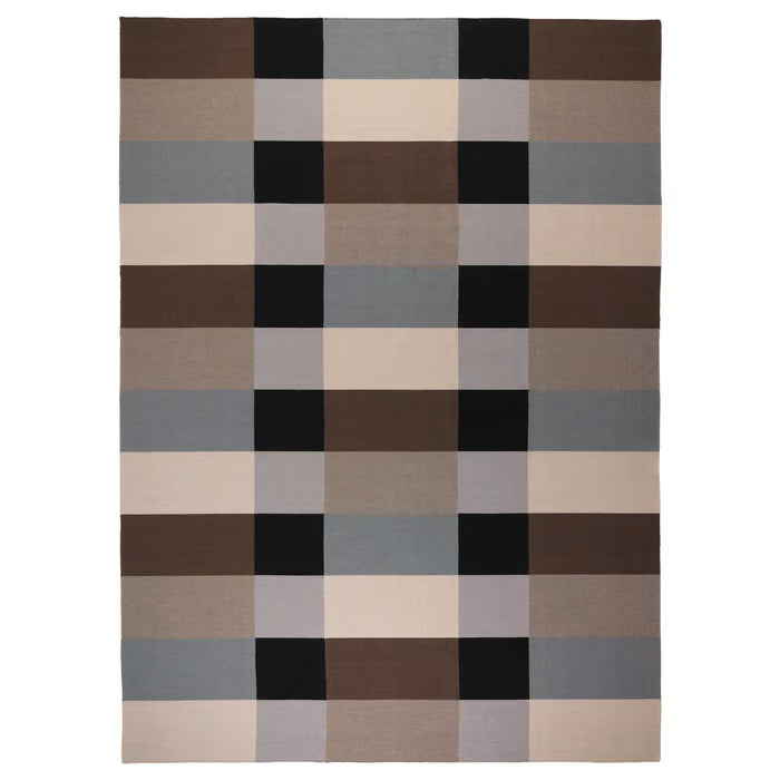IKEA STOCKHOLM Rug, flatwoven, handmade/chequered brown, 250x350 cm (8 ' 2 "x11 ' 6 ")