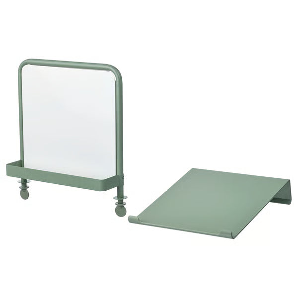 IKEA RELATERA Writing board+whiteboard, set of 2, light grey-green