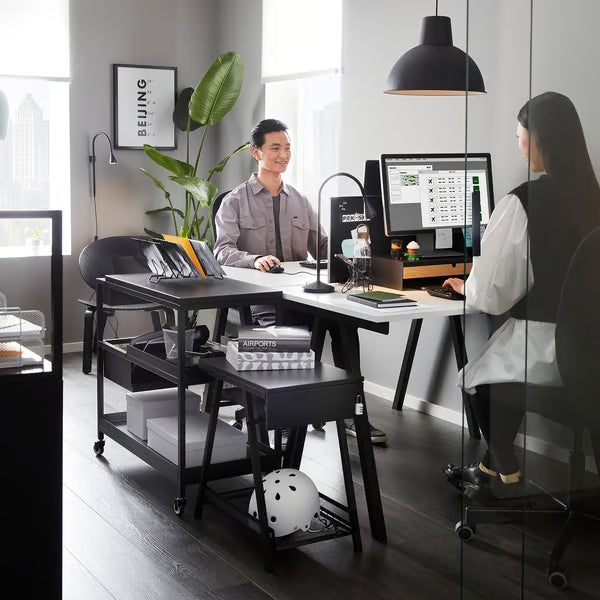 IKEA TROTTEN Drawer unit, anthracite, 34x56 cm (13 3/8x22 ")