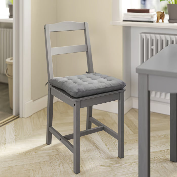 IKEA VIPPÄRT Chair pad, dark grey, 38x38x6 cm (15x15x2 ")