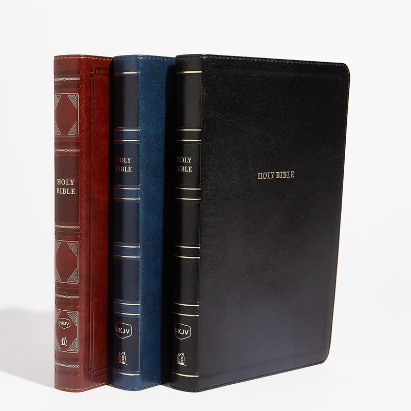 NKJ Thinline Reference Bible, Burgundy, Leathersoft by Thomas Nelson