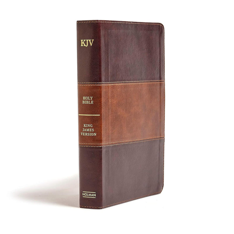 KJV Giant Print Reference Bible, Saddle Brown Leather Touch by Holman Bible Publishers