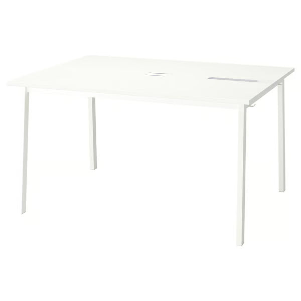 IKEA MITTZON Conference table, white, 140x108x75 cm (55 1/8x42 1/2x29 1/2 ")