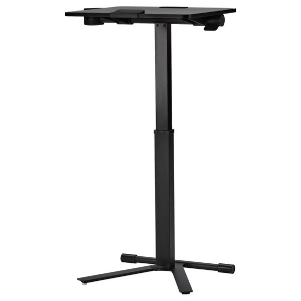 IKEA MITTZON Laptop table with castors, black, 66x50 cm (26x19 5/8 ")