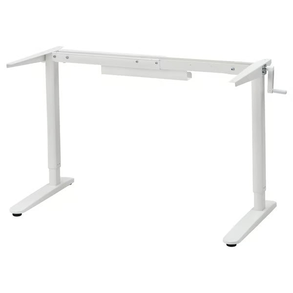 IKEA RELATERA Underframe sit/stand f table top, white, 90/117 cm (35 3/8/46 1/8 ")