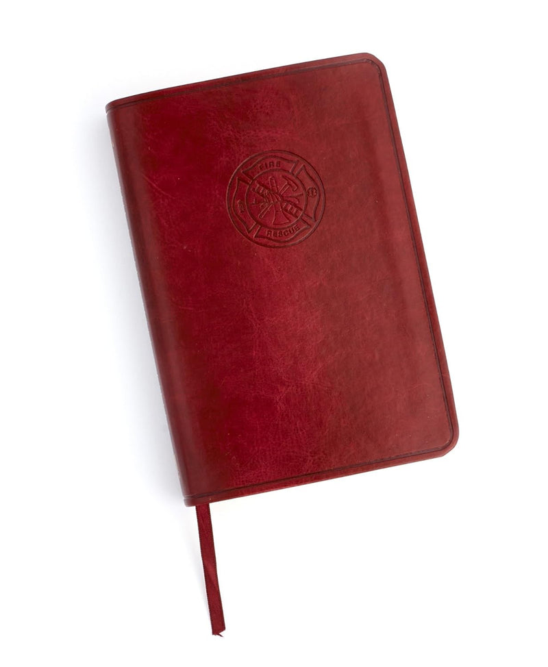 HCSB Firefighter's Bible, Red Leather Touch by Holman Bible Staff