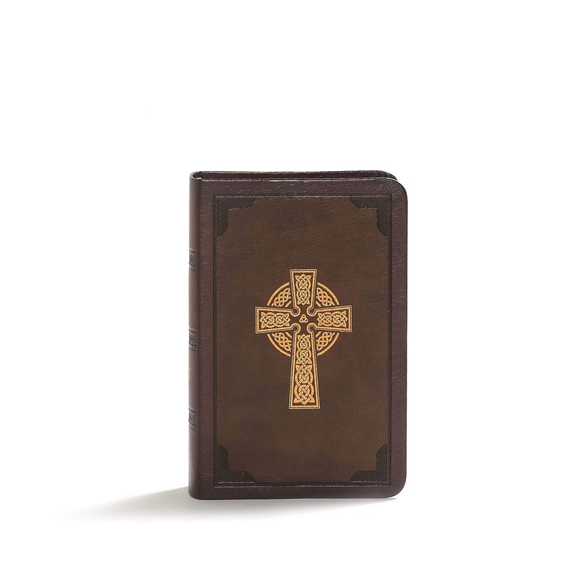 KJV Large Print Compact Reference Bible, Celtic Cross Brown LeatherTouch by Holman Bible Publishers