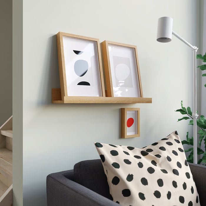 IKEA MOSSLANDA Picture ledge, oak effect, 55 cm (21 ¾ ")