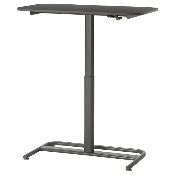 IKEA SEGRARE Desk sit/stand, dark grey, 110x60 cm (43 1/4x23 5/8 ")