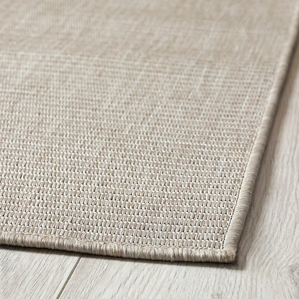 IKEA LUFTFARTYG Rug flatwoven, in/outdoor, beige/stripe, 200x300 cm (6 ' 7 "x9 ' 10 ")