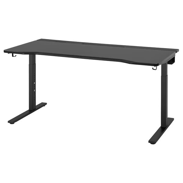 IKEA UTMANING Gaming desk, black, 160x80 cm (63x31 1/2 ")