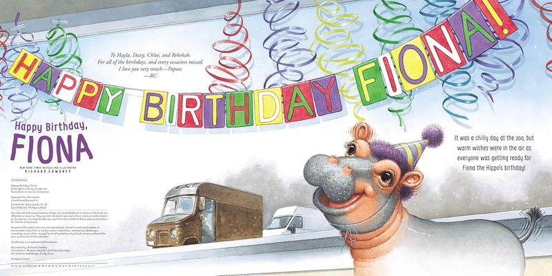 Happy Birthday, Fiona (A Fiona the Hippo Book) by Richard Cowdrey