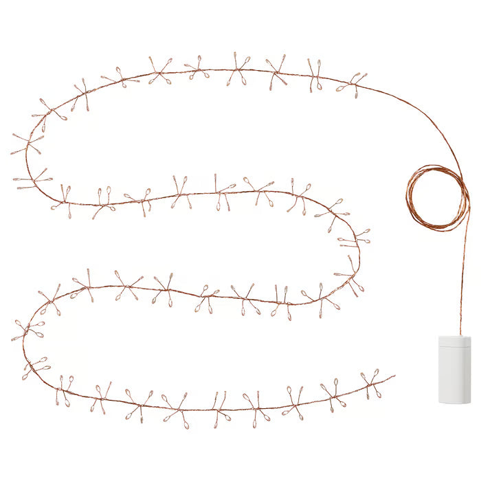 IKEA STRALA LED lighting chain with 160 lights, battery-operated mini/copper-colour