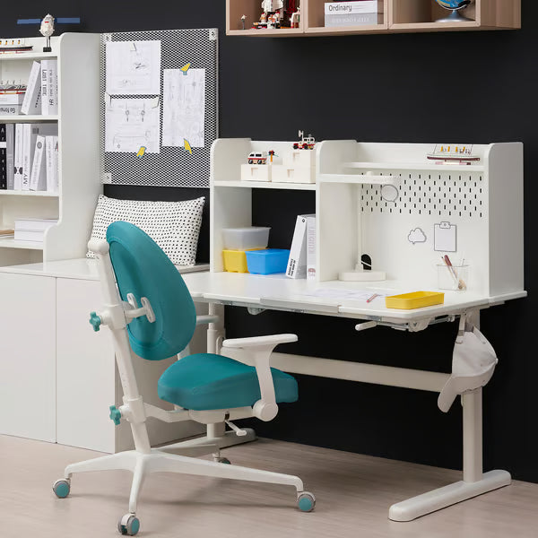 IKEA BERGLARKA Desk, white/tiltable, 120x70 cm (47 1/4x27 1/2 ")